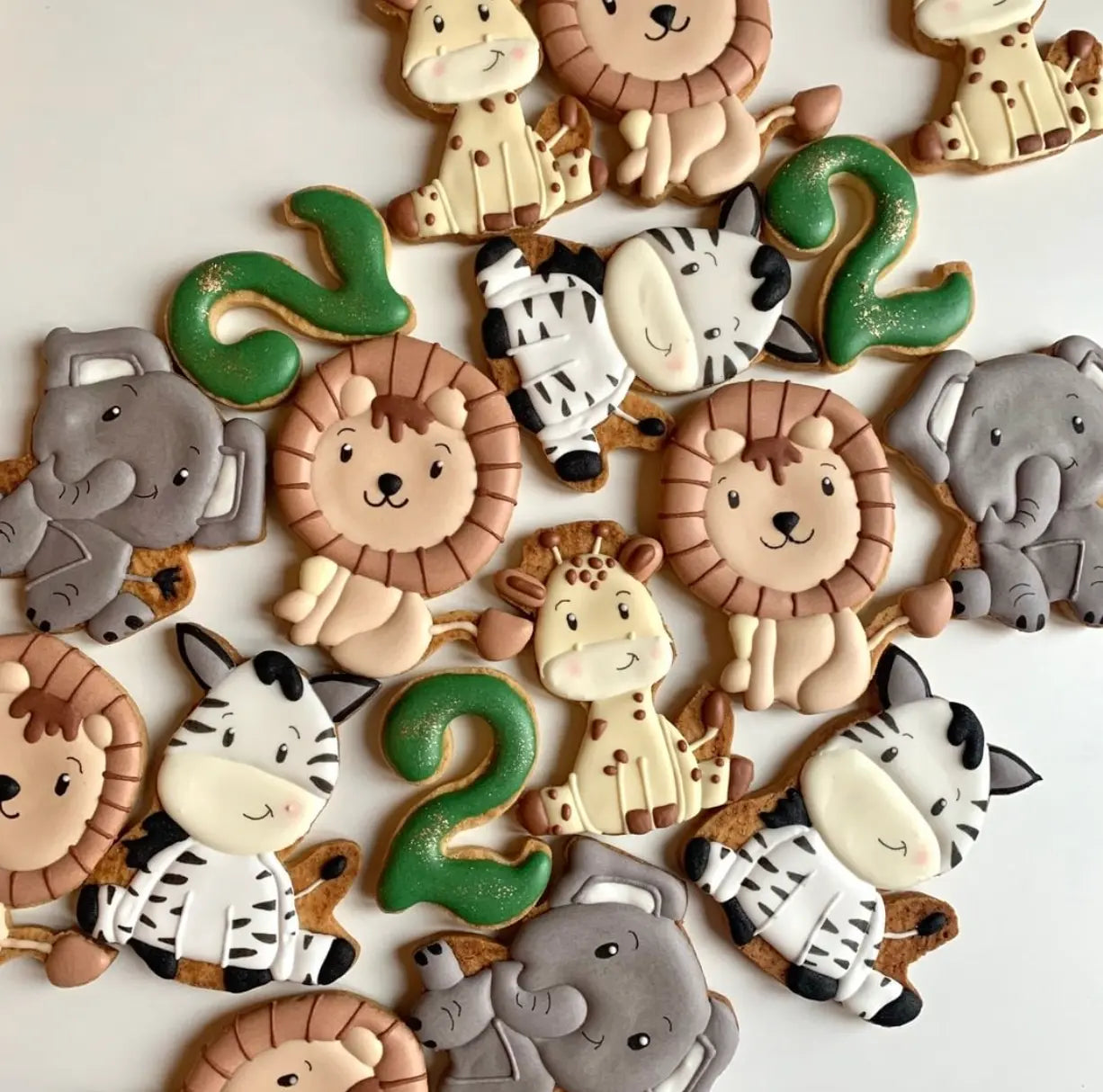 Lot de 10 sablés Animaux de la Jungle lesdelicesdecaro