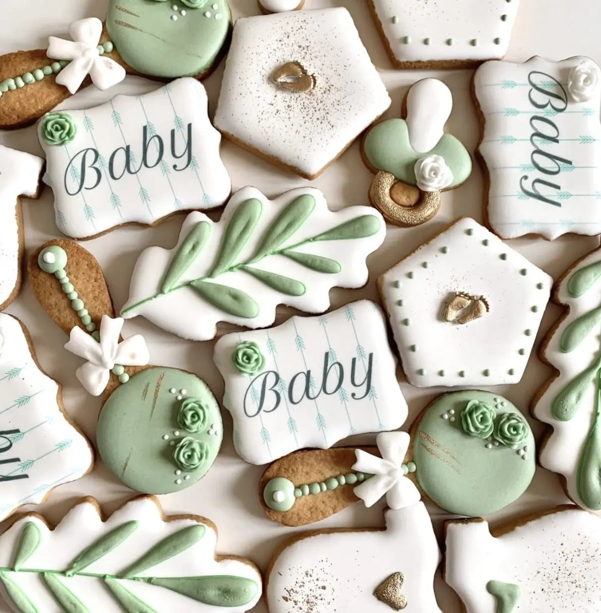 Lot de 10 sablés Baby Shower lesdelicesdecaro
