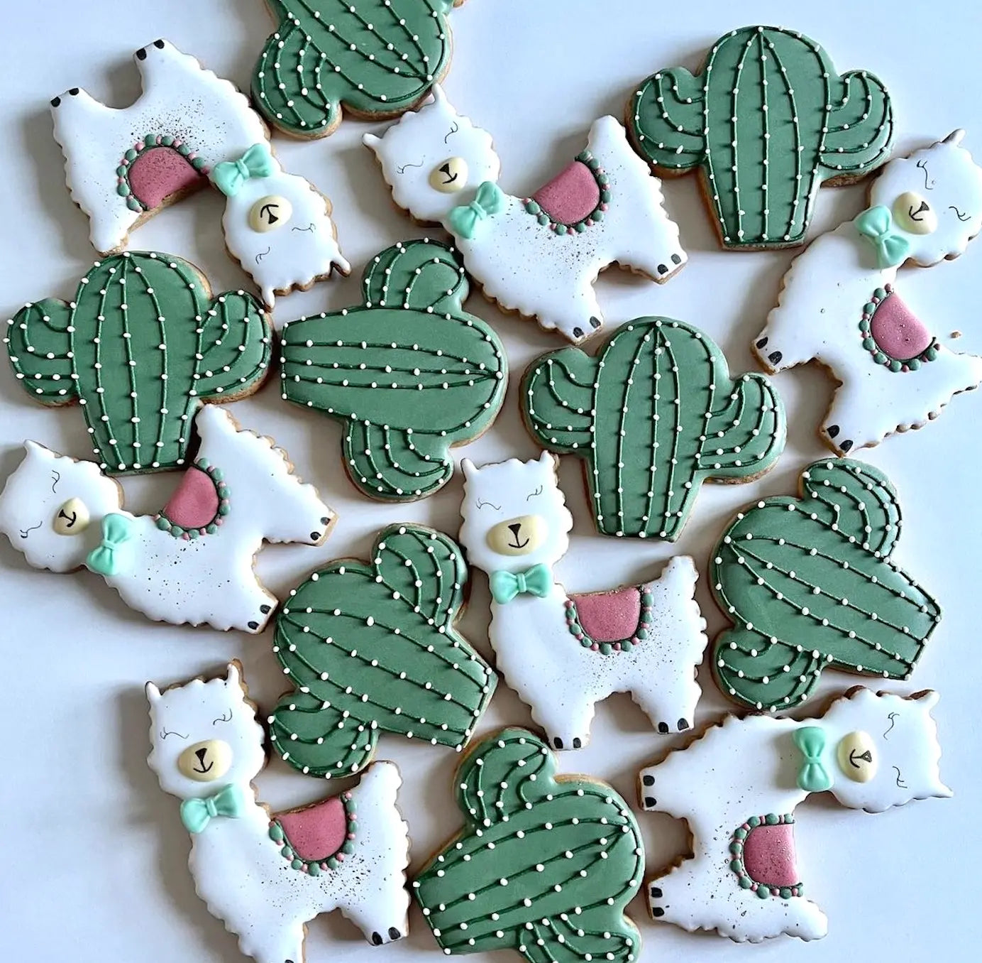 Lot de 10 sablés Cactus et Lamas lesdelicesdecaro