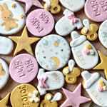 Lot de 10 sablés personnalisés Baby Shower Lapin Miffy lesdelicesdecaro