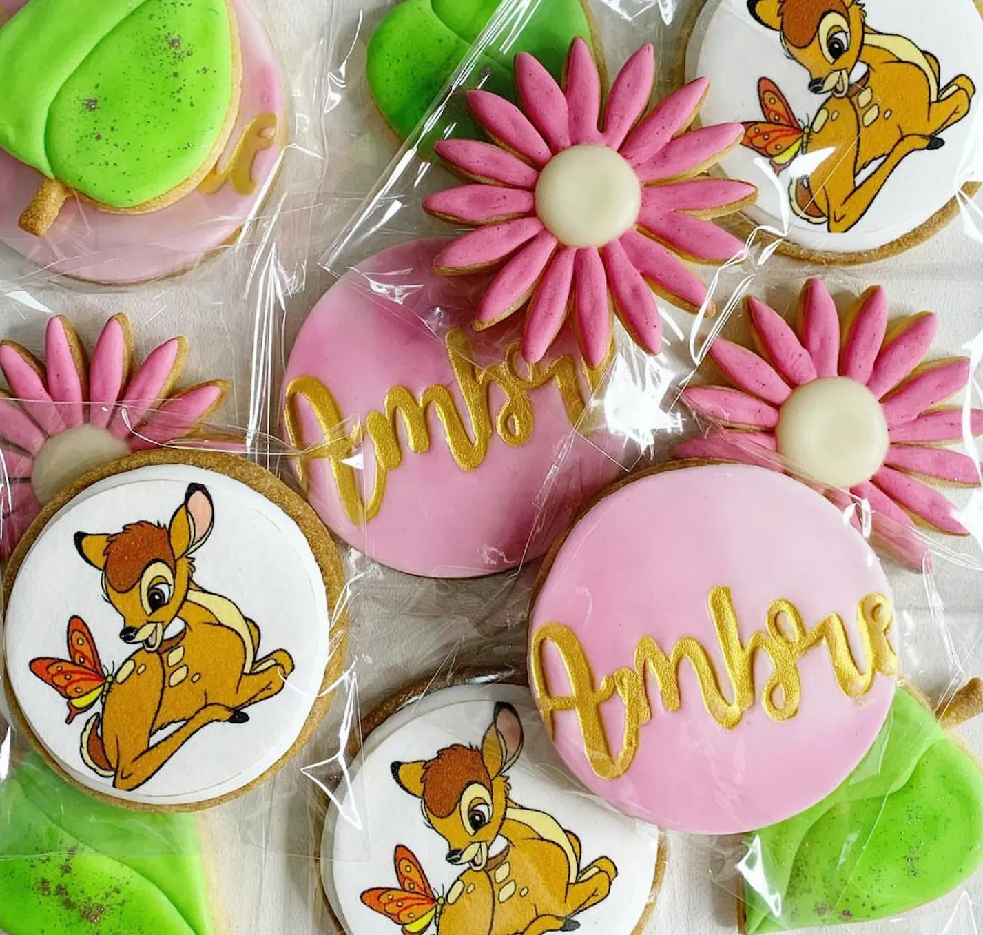 Lot de 10 sablés personnalisés Bambi lesdelicesdecaro
