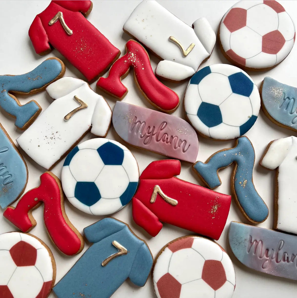 Lot de 10 sablés personnalisés Foot lesdelicesdecaro