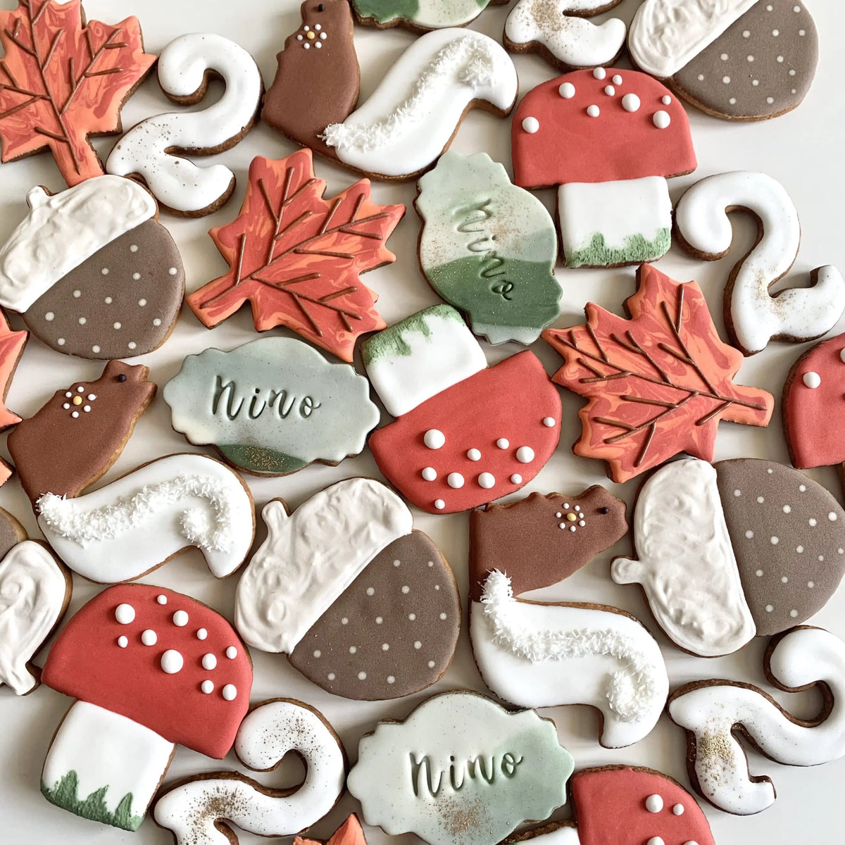 Lot de 10 sablés personnalisés Forêt lesdelicesdecaro