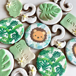 Lot de 10 sablés personnalisés Jungle Lion lesdelicesdecaro