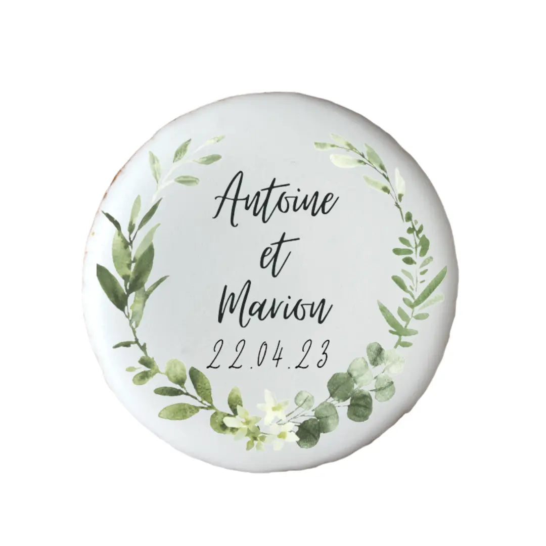 Lot de 10 sablés personnalisés Mariage Champêtre lesdelicesdecaro