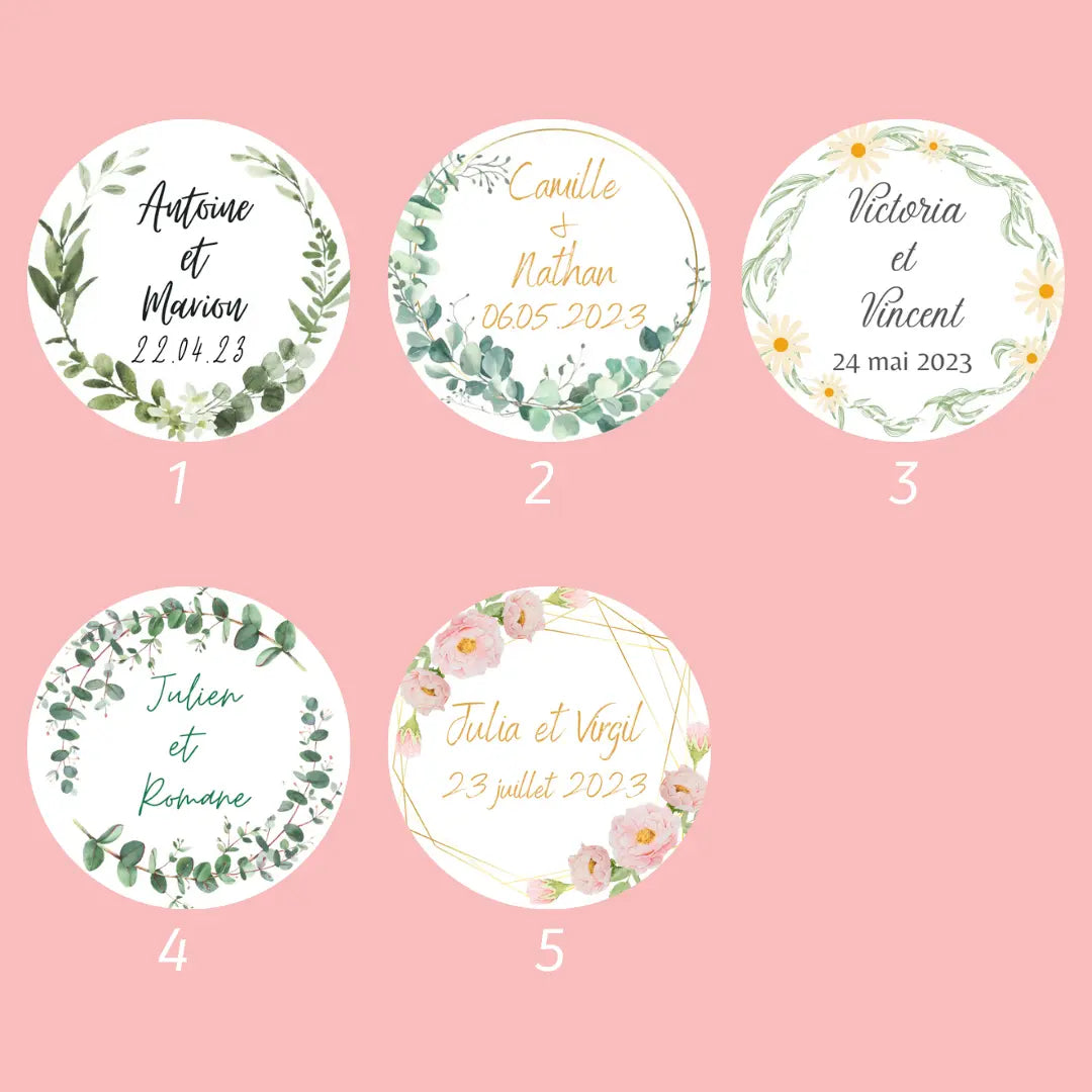 Lot de 10 sablés personnalisés Mariage Champêtre lesdelicesdecaro