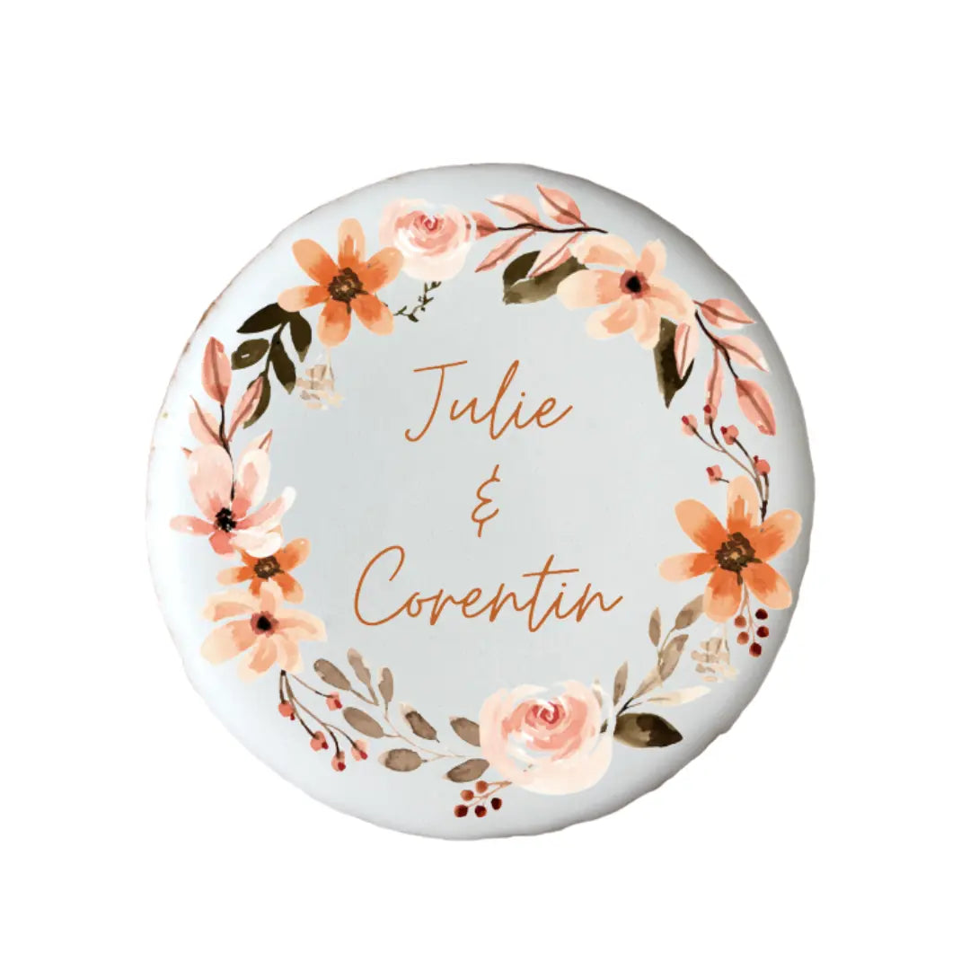 Lot de 10 sablés personnalisés Mariage Fleuri lesdelicesdecaro