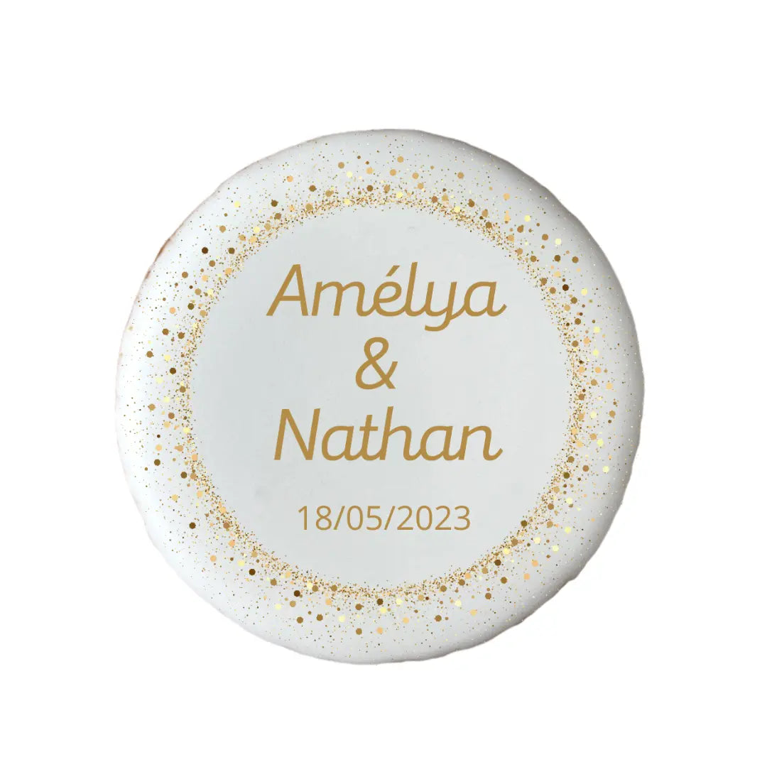 Lot de 10 sablés personnalisés Mariage Glam Chic lesdelicesdecaro