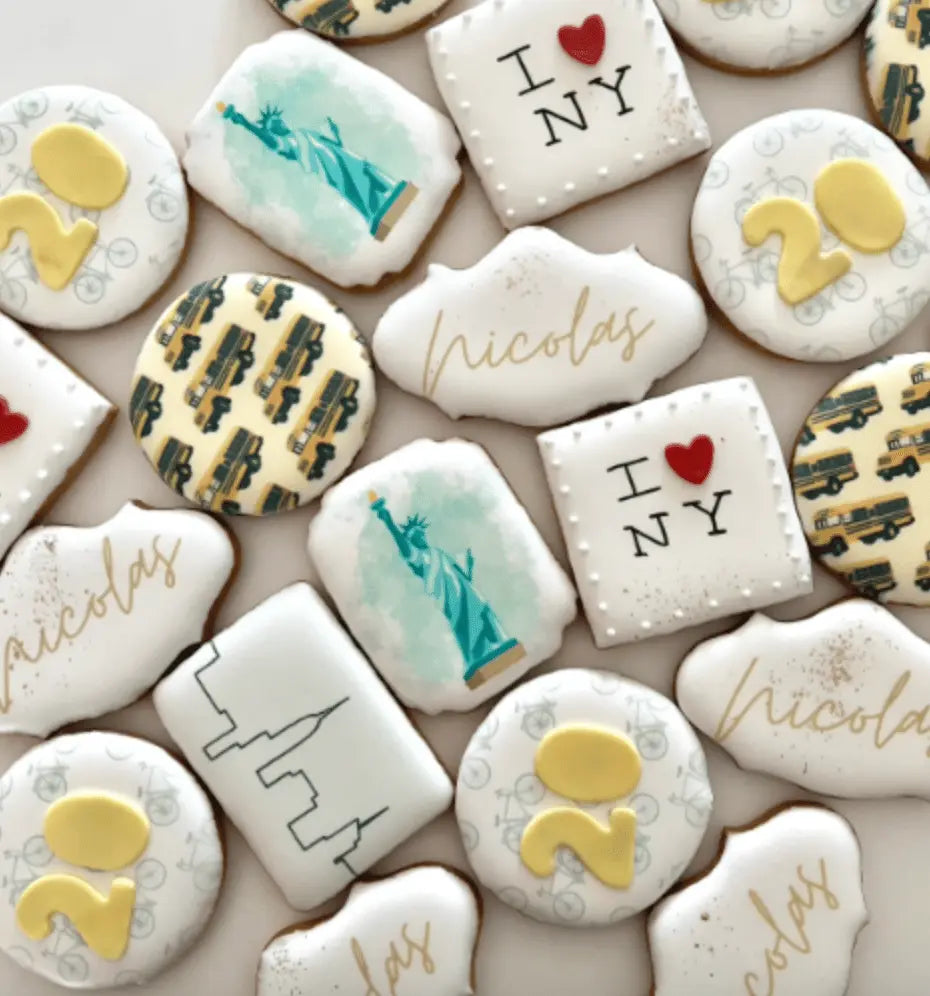Lot de 10 sablés personnalisés New-York lesdelicesdecaro
