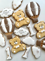 Lot de 10 sablés personnalisés Oursons/Montgolfière lesdelicesdecaro