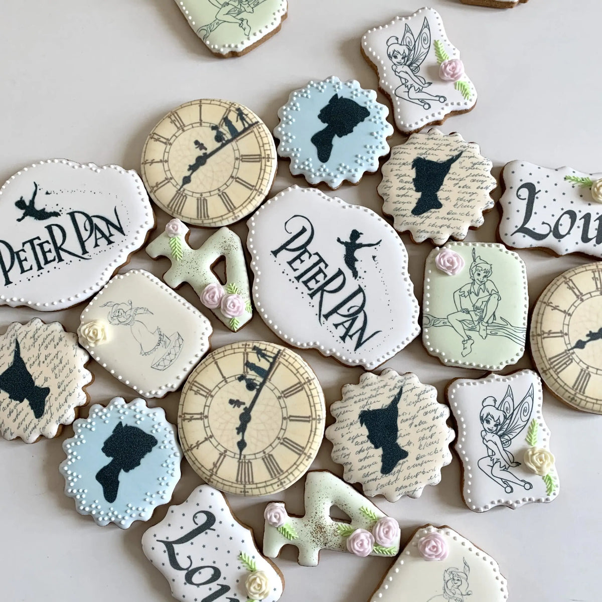Lot de 10 sablés personnalisés Peter Pan lesdelicesdecaro