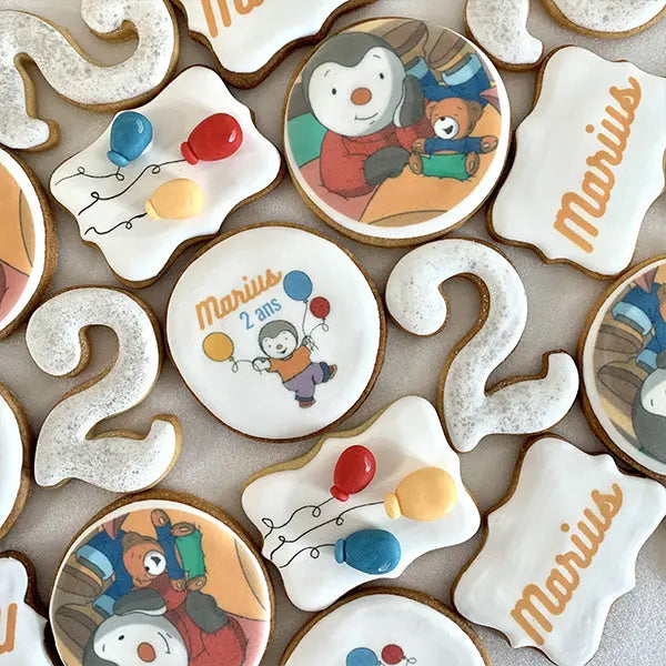 Lot de 10 sablés personnalisés Tchoupi lesdelicesdecaro