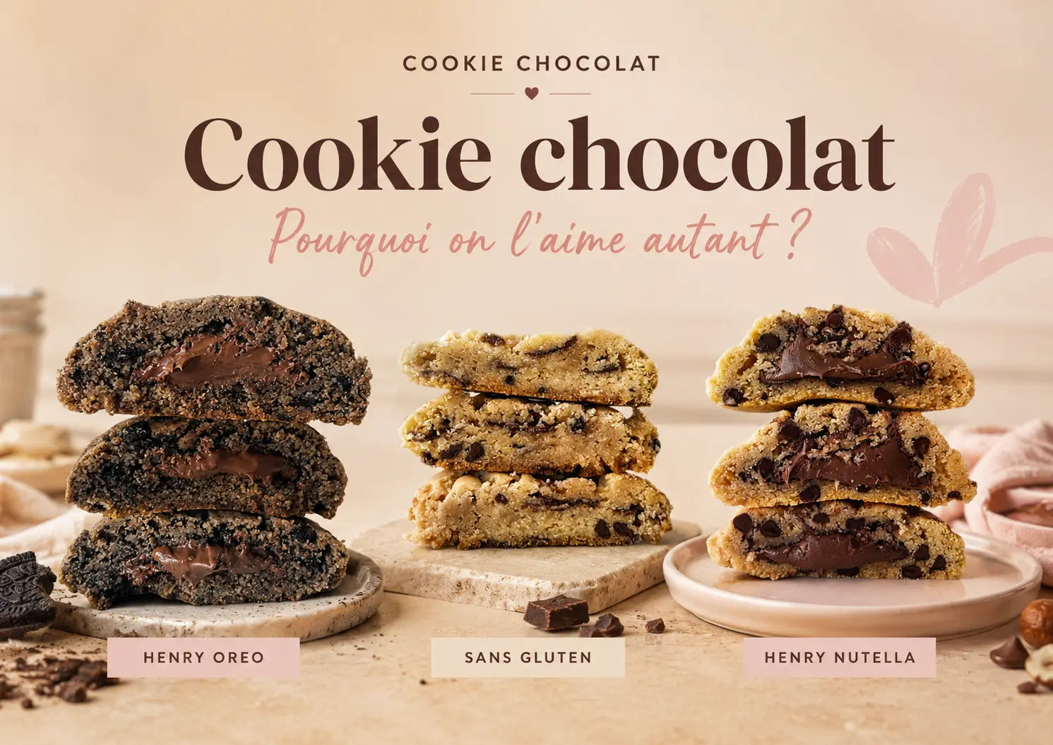 Henry cookies coeur coulant au chocolat