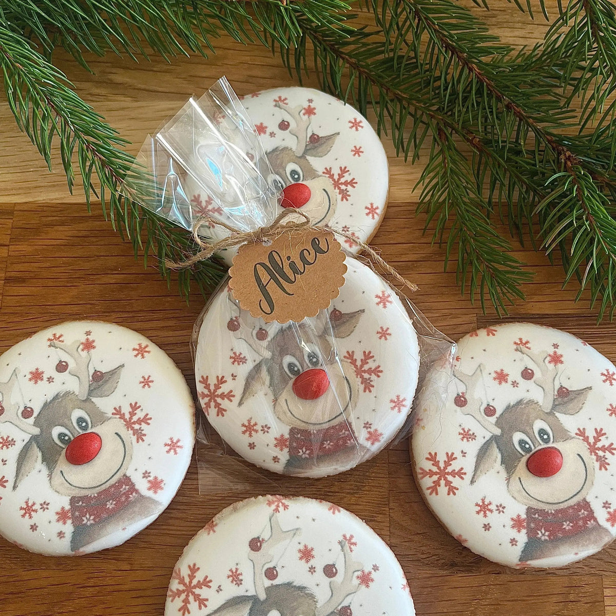 Sablé de Noël Renne au nez rouge lesdelicesdecaro